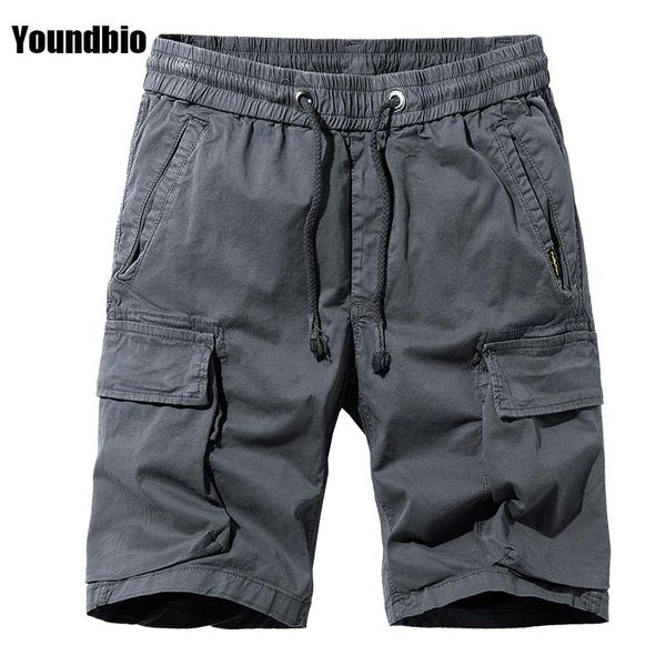 

men's shorts men cargo lace-up multi-pocket cotton hiking male pants jogging sports loose fashion, White;black