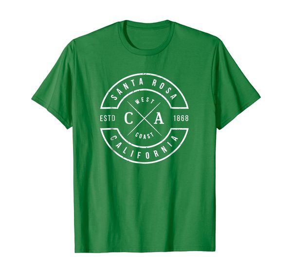 

santa rosa california t shirt vintage emblem souvenirs, White;black