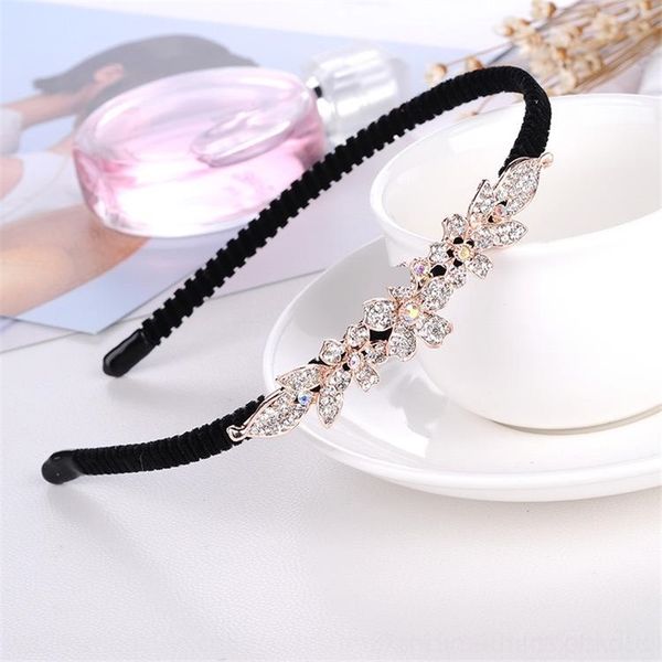 

1uE korean version diamond bowknot versatile bandaccessories hairband accessoriesanti headbands slip velvet headband hairpin, Silver