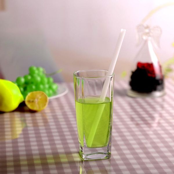 

drinking straws glass straw reusable 1pc colorled tea milk juice with bag box bent curved portable j2nd