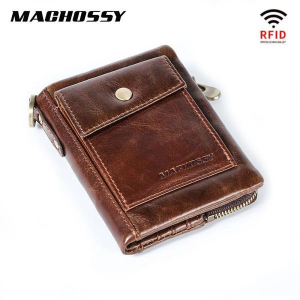 

protection genuine leather men wallet coin purse small short card holder chain portfolio portomonee male walet pocket wallets, Red;black