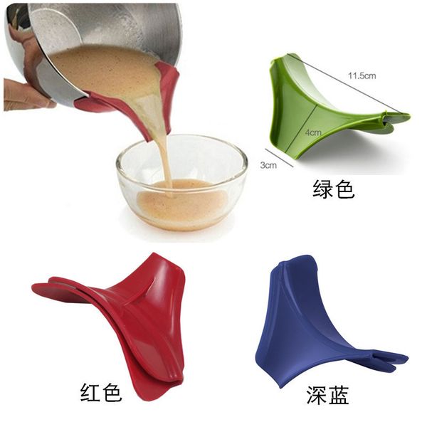 

2022 fluid director silicone liquid diversion mouth pour soup maker kitchen tools round mouth edge kitchenware cookware