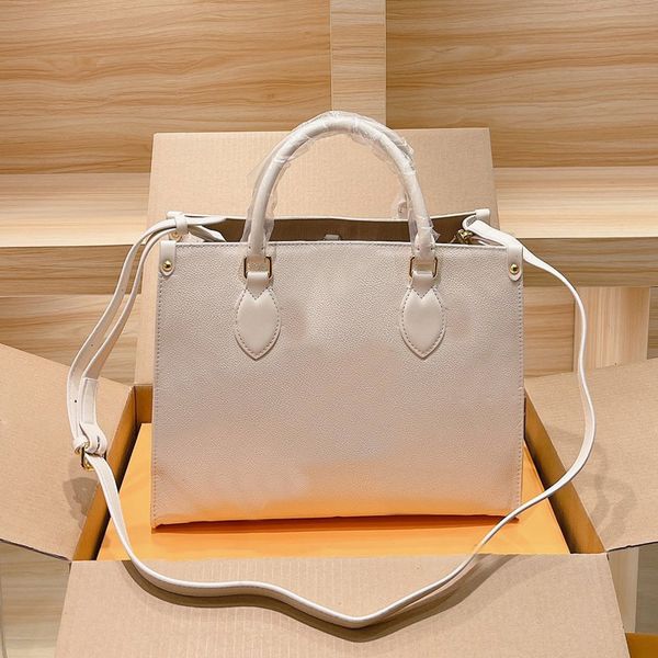 

lady tote bag women handbags purse embossed letter genuine leather shoulder bag fashion crossbody bag clutch hand bags 2 size