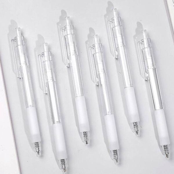 

gel pens 36 pcs/lot sample transparent press pen cute 0.5mm black ink signature school office writing supplies promotional gift