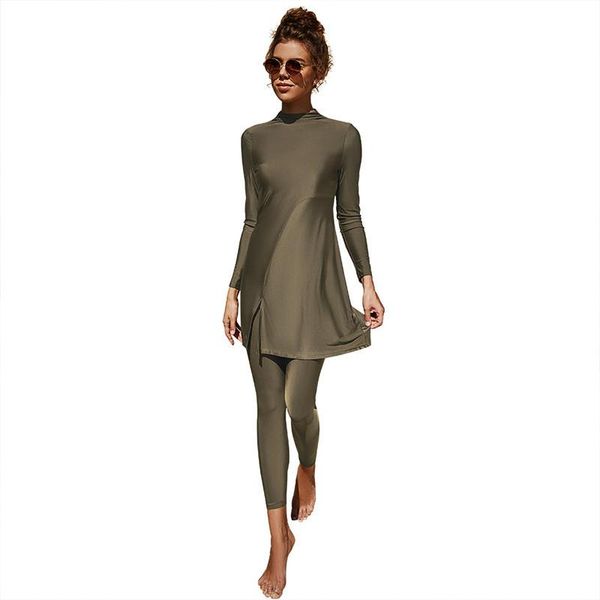 

swim wear muslim swimwear women long sleeve conservative beach surf sunscreen swimsuit swimming trousers tankini bathing suit
