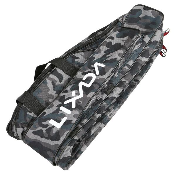 

fishing accessories lixada 3 layers pole bag portable folding rod carry case reel tackle storage