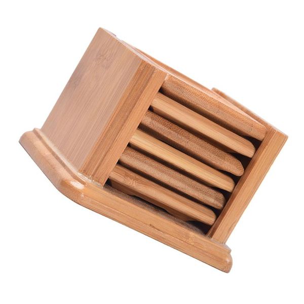 

mats & pads 1 set of bamboo coasters coffee table cup with mat holder