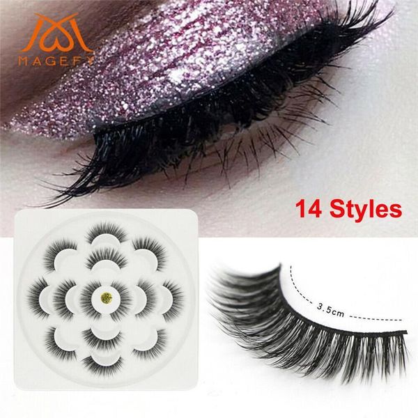

false eyelashes set natural long thick 7/10pairs/set black sparse cross fake eye lashes extensions1
