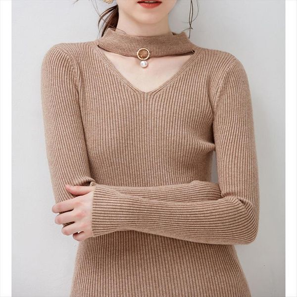 

women casual long sleeve turtleneck womens sweaters slim winter elegant hollow out neckline knitted cotton pullover jumper, White;black