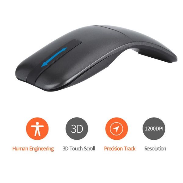 

mice folding wireless mouse computer gamer 2.4ghz 1000dpi ultrathin pc ergonomic optical gaming for lapoffice