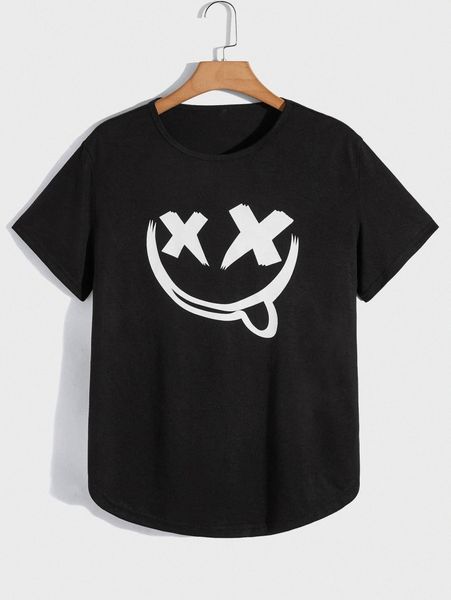 

men cartoon graphic tee g7os#, White;black