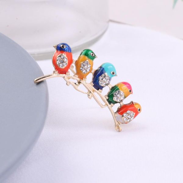 

pins, brooches 2021 arrival colorful enamel bird brooch pin gold color accessories for women fashion jewelry factory, Gray