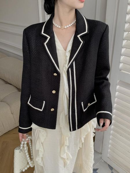 

women's suits & blazers uulutonica autumn winter elegant office ladies patchwork black white casual women female notched, White;black