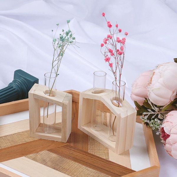 

household crystal glass test tube plant terrarium vase flower pots for hydroponic plants home garden decoration accessories vases