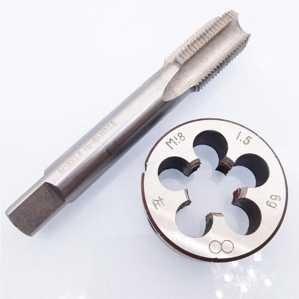 

hand tools 2 pcs/set m18*1.5mm tap die and set metric thread left tool manual sets repair