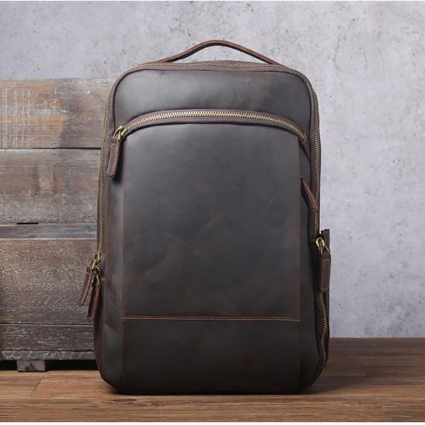 

retro leisure bag, men's crazy horse travel bag backpack