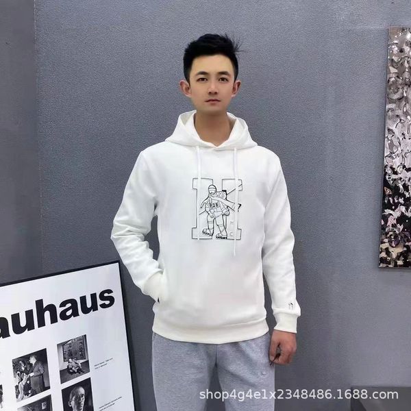 

spring 2022 hajia loose casual hoodie brand british fashion men's pullover, Black