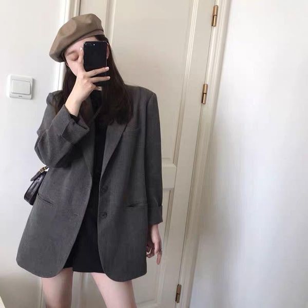 

women's suits & blazers autumn 2021: foreign style and retro hong kong, White;black