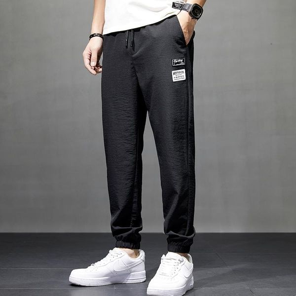 

men's pants men jogger 2021 spring summer outdoor casual sweatpants harem elastic waist baggy leggings trouser male clothing m-4xl, Black