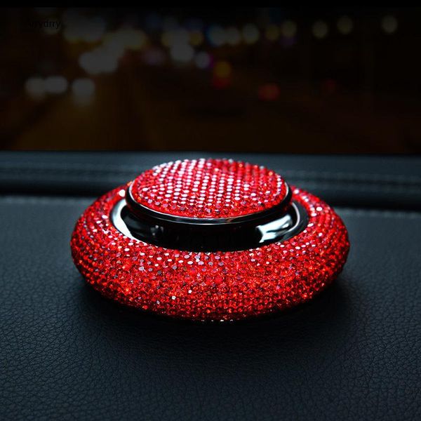 

car air freshener styling bling crystal diamond flying saucer decoration ornaments solid perfumes accessories