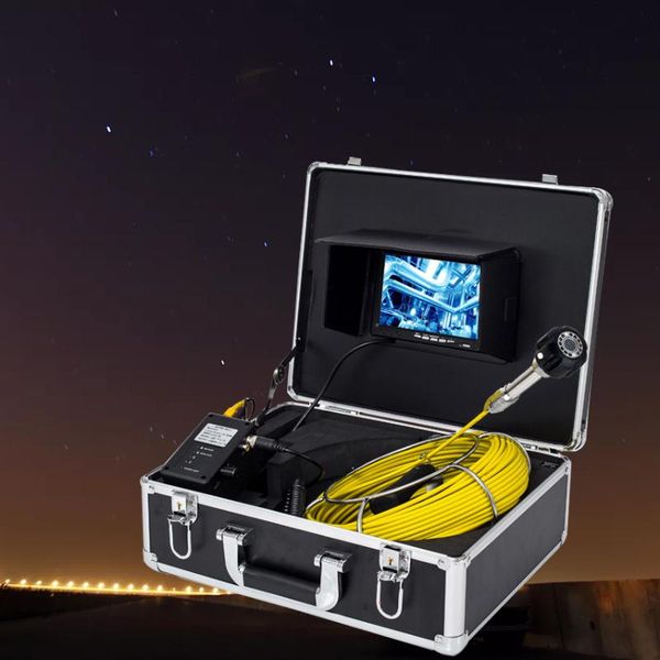 

cable sewer waterproof camera 7" lcd drain pipeline inspection system with 23mm head used for pipe ip cameras