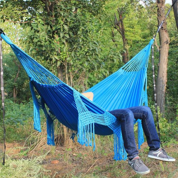 

hammock fringed macramÃ© chair outdoors white bohemian camping camp furniture