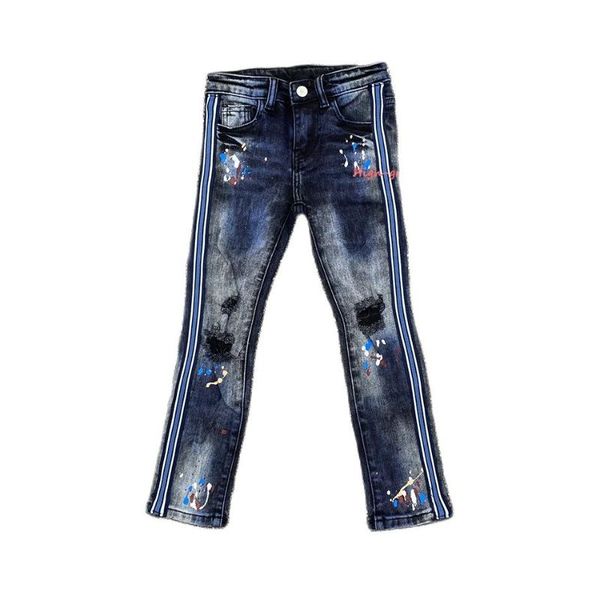 

jeans distressed kids painted fall baby ripped toddler denim kid, Blue