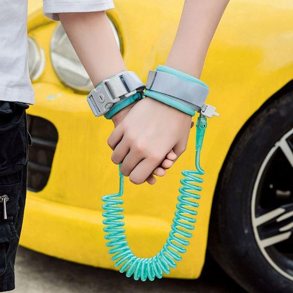 

cute toddlers leash backpack harness child kid boy girl anti lost wrist cuff with lock and light link safe walking carriers, slings & backpa