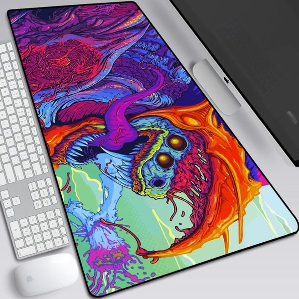 

mouse pads & wrist rests large gaming pad gamer solid color locking edge keyboard table painted mat