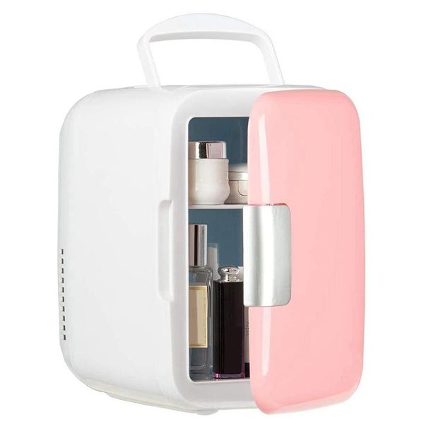 Tazze 4L Mini frigorifero portatile refrigeratore portatile e frigorifero auto per auto per la latte skincare alimenti camera da letto viaggio