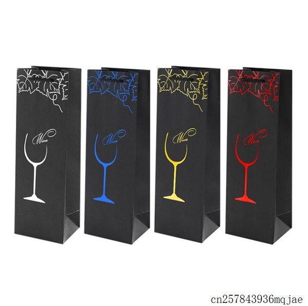 

gift wrap 100pcs double-sided wine bags wrapping paper bag red tote