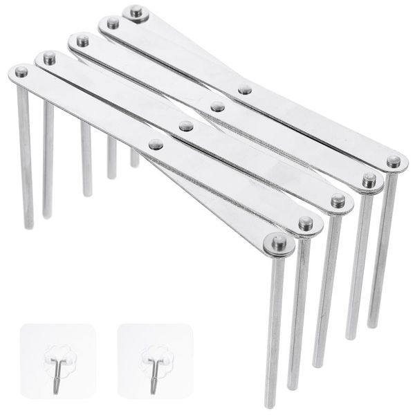 

hooks & rails 1pc dish retractable rack tray stand kitchen plate storage with