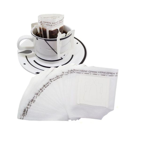 

coffee filters 50/100/150/200pcs disposable drip cup filter bags hanging basket and tea tools kitchenware