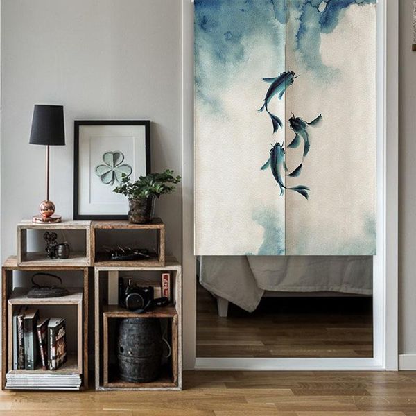 

curtain & drapes chinese koi door carps feng shui bedroom toilet partition