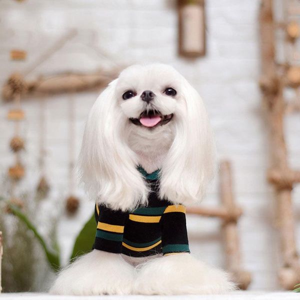 

ropa para perro honden kleding dog shirts for small dogs spring and autumn striped bottoming shirt teddy bichon vestiti cane apparel