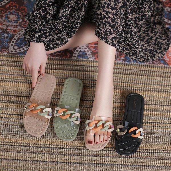 

fashion female slippers women flat slides sandal ladies house outdoor beach lady shoes woman flip flops, Black