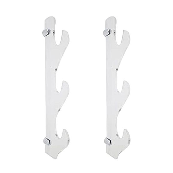 Ganchos Rails 1Pair Portable Home Decor para Katana Easy Install Expositor Stand com Parafuso Universal Montado Acrílico Accessori Accessori