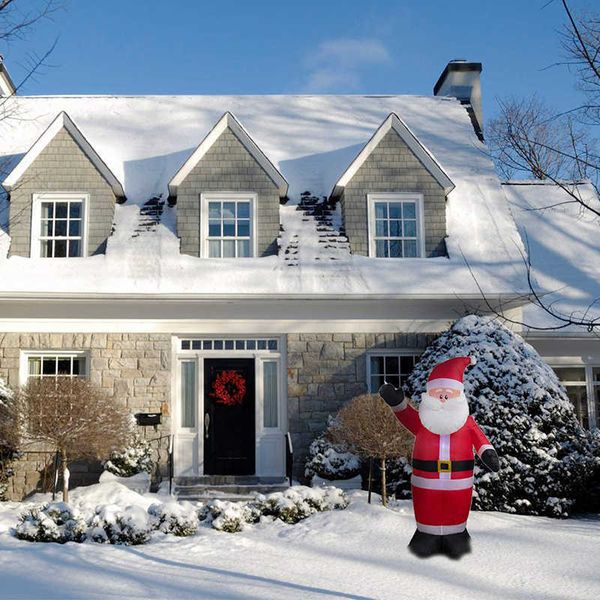

factory outlet christmas decoration large inflatable santa claus outdoor garden christmas led night light 4ft 120cm effects for decor toys 2