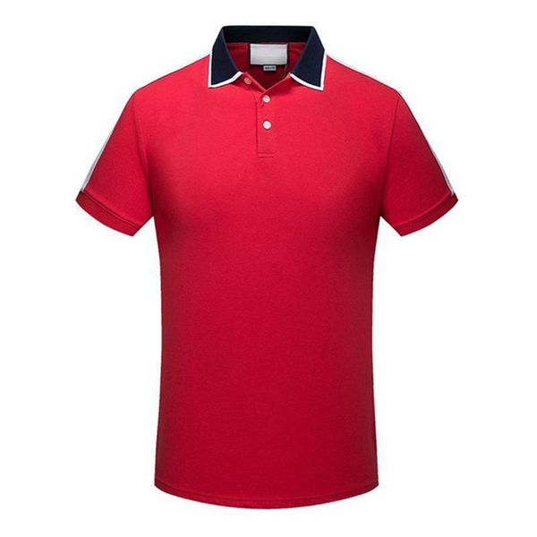 22ss Yaz Marka Giysileri Lüks Polo Gömlek Erkekler Casual Polo Moda Yılan Arı Baskı Nakış T Gömlek Yüksek Street Mens Polos M-3XL