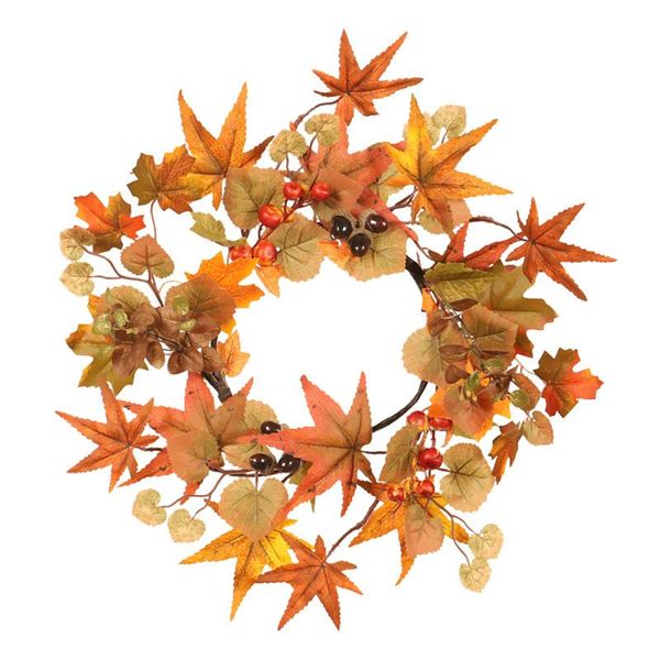 

decorative flowers & wreaths simulation garland ring pendant door knocker round leaf decoration hanging accessories party decor