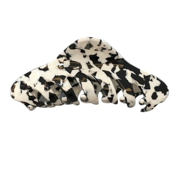 

hair clips & barrettes korean style women girls acetate geometric claw jaw clip vintage milk cow pattern holder hairgrips makeu, Golden;silver