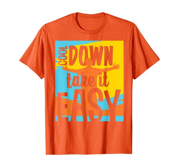 

cool down take it easy t-shirt, White;black
