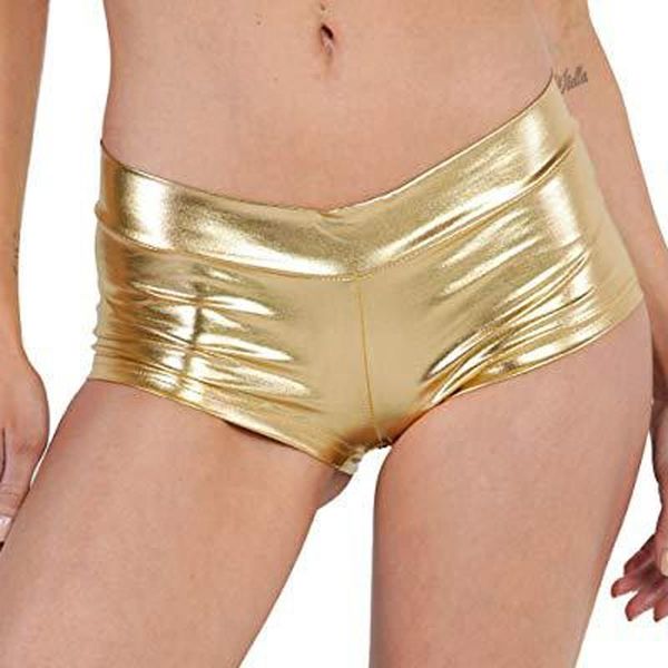 

women's panties s-3xl 7colors dazzle shining imitation leather exotic women lingerie underwear cosplay party trousers, Black;pink