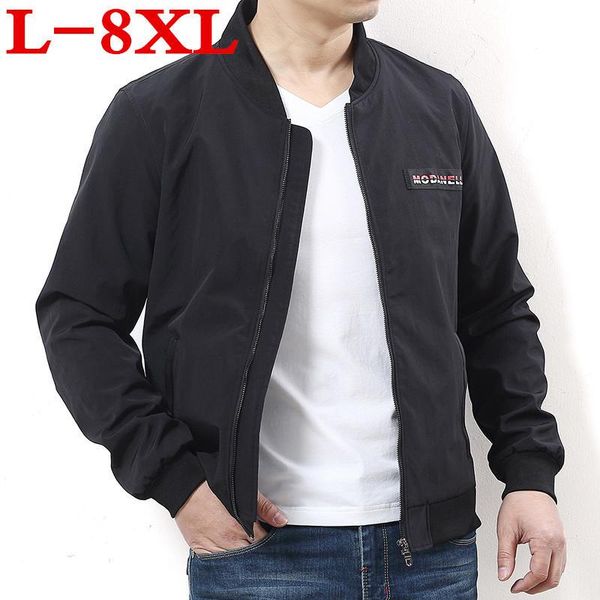 

men's trench coats plus size 9xl 8xl 7xl brand casual short jackets coat men black solid mens clothing stand collar clothes, Tan;black