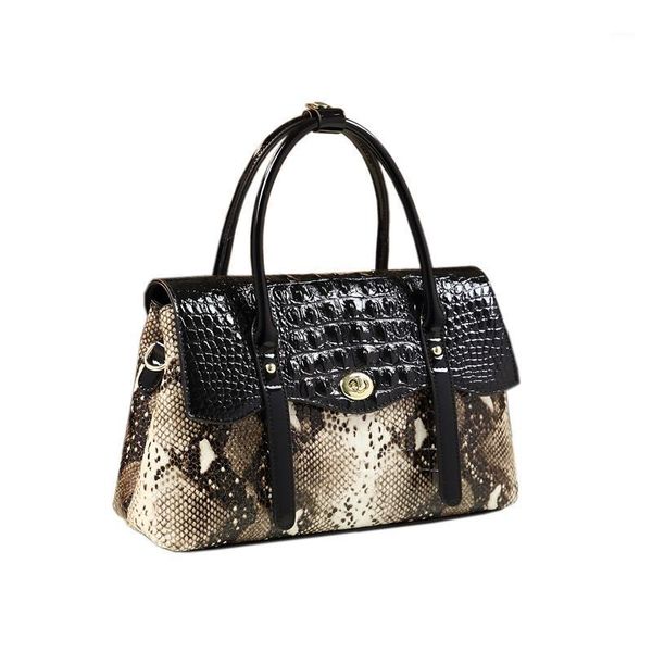 

evening bags casual handle bag split leather women's handbag serpentine messenger shoulder ladies office day clutch sac1