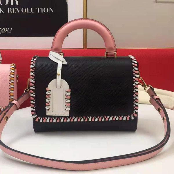 

women shoulder bags luxury designer cowhide with smooth woven color striped crossbody bag classic women's flip wallet