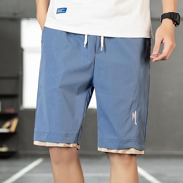 

men's shorts 2021 high-quality summer sports and leisure bermuda drawstring elastic waist beach pantalones, White;black