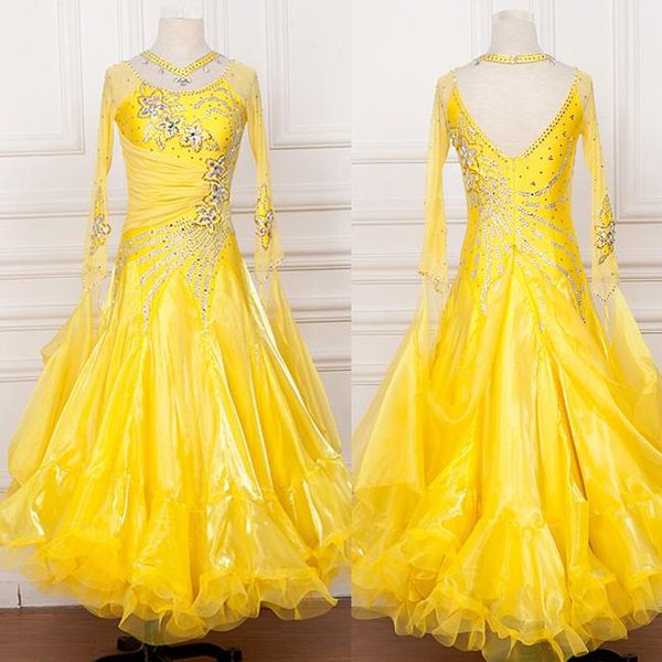 

stage wear friends of the national standard performance costumes modern waltz dress skirt large, Black;red