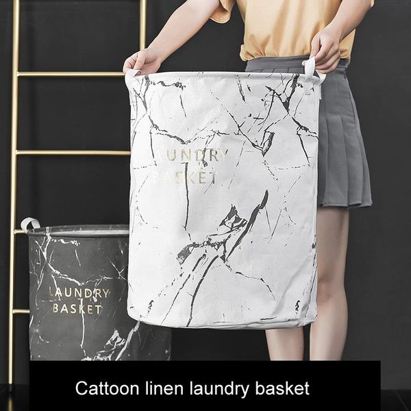 

storage boxes & bins large folding laundry basket clothing dirty clothes bucket children toys organizer box 40*50cm