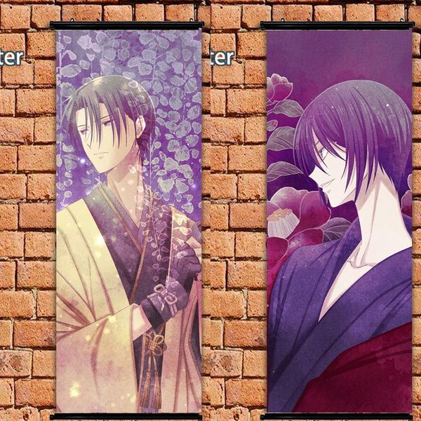 

paintings anime poster fruits basket sohma hatori akito harajiku wall scroll 105x40cm art prints home room decoration